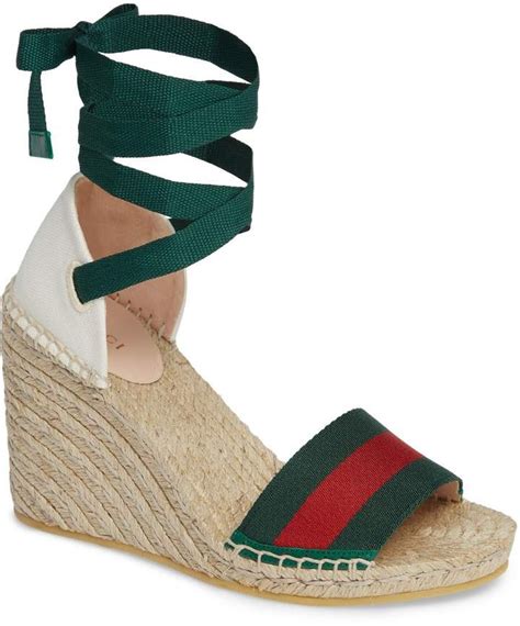 gucci red and green espadrilles|Gucci espadrille flats.